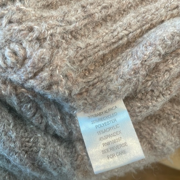 dh New York Zigzag Chunky Knit Sweater baby alpaca blend relaxed fit medium - Picture 8 of 8